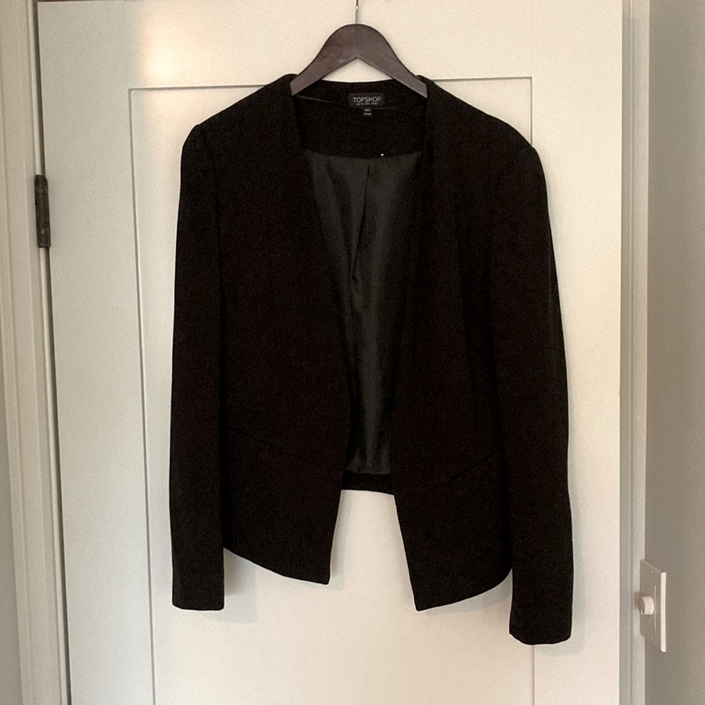 Topshop fitted black blazer
